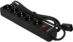 Сетевой фильтр (удлинитель) Logicpower LP-X5-UPS 3.0м, 10А, 5 розеток, с выключателем Black (2754)