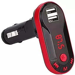Автомобильное зарядное устройство с FM-модулятором EasyLife I9BT 10.5W 2.1A 2xUSB-A Red - миниатюра 2