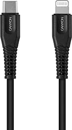 Кабель USB PD Canyon MFI 18w 3a 1.2m USB Type-C - Lightning cable  black (CNS-MFIC4B) - миниатюра 2