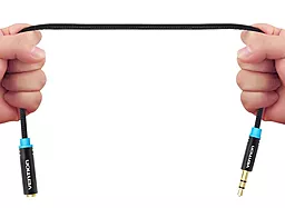 Аудио удлинитель Vention mini Jack 3.5mm M/F 1 м black (VAB-B06-B100-M) - миниатюра 4