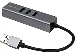 Мультипортовый USB-A хаб CABLETIME 4-in-1 grey (CA913374) - миниатюра 3
