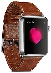Змінний ремінець для розумного годинника Apple Watch iCarer Classic Genuine Leather Series Watchband - 42mm Brown - мініатюра 2