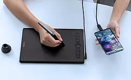 Графический планшет Huion Inspiroy H580X + перчатка Black - миниатюра 5