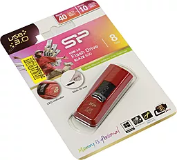 Флешка Silicon Power 8Gb BLAZE B50 USB3.0 (SP008GBUF3B50V1R) Red - мініатюра 2