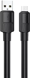 USB Кабель Hoco X84 Solid 2.4A micro USB Cable Black