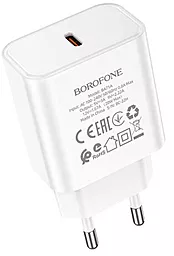 Сетевое зарядное устройство Borofone BA71A 20W PD USB-C White - миниатюра 2