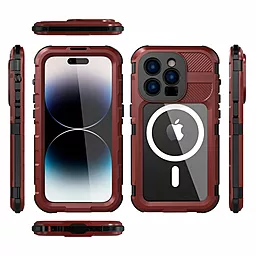 Чохол Shellbox M Waterproof Case with MagSafe для iPhone 14 Red + Black - мініатюра 3