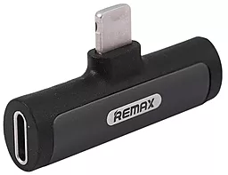 Аудио-переходник Remax RL-LA03i AUX 3.5мм - 2xLightning Black - миниатюра 3