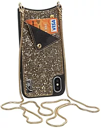 Чохол BeCover Glitter Wallet Apple iPhone X, iPhone XS Gold (703618)