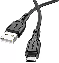 Кабель USB Borofone BX66 2.4A micro USB Cable Black - миниатюра 2