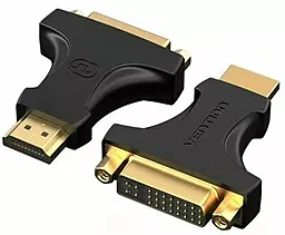 Видео переходник (адаптер) Vention HDMI - DVI-I (24+5) 1080 60hz black (AIKB0) - миниатюра 3