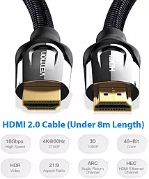 Видеокабель Vention HDMI to HDMI 1.0m v2.0 (VAA-B05-B100) - миниатюра 7