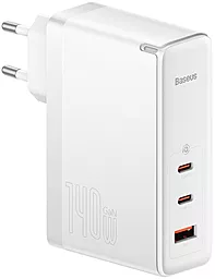 Мережевий зарядний пристрій Baseus GaN5 Pro 140w 2xUSB-C/USB-A ports + USB-C/USB-C 240w cable white (CCGP100202) - мініатюра 3