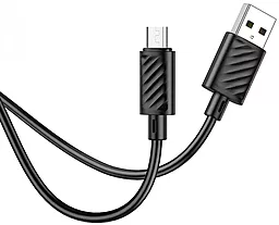Кабель USB Hoco X88 Gratified 2.4A micro USB Cable Black - миниатюра 2