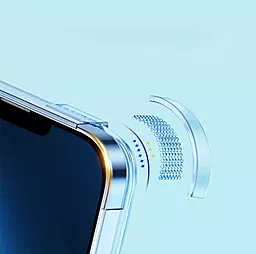 Чехол Baseus Crystal Series Magnetic для Apple iPhone 14 + Tempered Glass Transparent (ARJC000002) - миниатюра 3