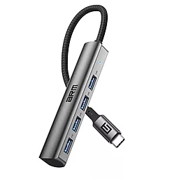 Мультипортовый USB Type-C хаб ArmorStandart 4-in-1 grey (ARM69364) - миниатюра 2