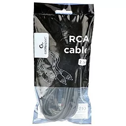 Аудио кабель Cablexpert 2xRCA M/M Cable 2.5 м gray (CCAP-202-2.5M) - миниатюра 3