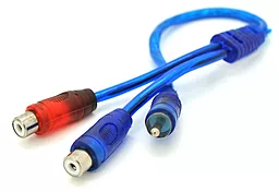 Аудио кабель Voltronic AUX mimi Jack 3.5 мм - 2xRCA F/M 0.2 м cable blue (YT-RCA(M) / 2хRCA(F)-0,2Cu)