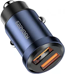 Автомобильное зарядное устройство Essager 30W 3А Gyroscope Mini Charger USB-A-A Blue (ECC2A-TL03) - миниатюра 4