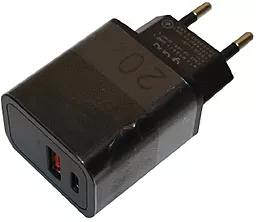 Сетевое зарядное устройство Grand D20QP-1 PD20W/QC3.0 18W USB-A-C Black - миниатюра 3