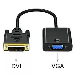Видео переходник (адаптер) STLab DVI-D (24+1) - VGA 15 pin black (U-993) - миниатюра 7