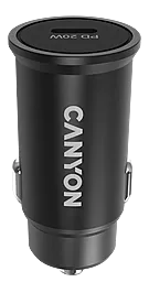 Автомобільний зарядний пристрій Canyon PD 20W USB-C Port Black (CNS-CCA20B)