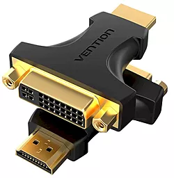 Видео переходник (адаптер) Vention HDMI - DVI-I (24+5) 1080 60hz black (AIKB0) - миниатюра 2
