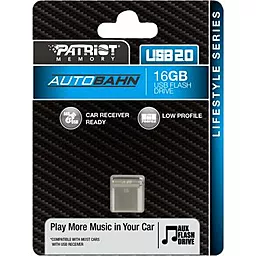 Флешка Patriot 16GB AUTOBAHN ultra-compact Silver USB 2.0 (PSF16GLSABUSB) - миниатюра 2