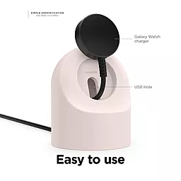 Подставка EasyLife Silicone Charging Stand для смарт-часов Samsung Galaxy Watch 3 / 4 / 5 / 5 Pro White - миниатюра 2