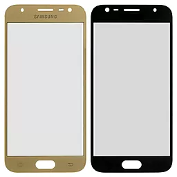 Корпусное стекло дисплея Samsung Galaxy J3 J330F 2017 (с OCA пленкой) (original) Gold