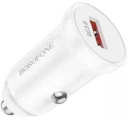 Автомобильное зарядное устройство Borofone BZ18 18W QC3.0 USB-A White - миниатюра 2