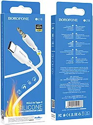 Аудио кабель Borofone BL18 Aux mini Jack 3.5 mm - USB Type-C M/M Cable 1 м white - миниатюра 5