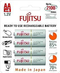 Аккумулятор Fujitsu AA (R6) 1900mAh Ni-MH 1шт (HR-3UTCEX) - мініатюра 2