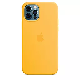Чохол Apple Silicone Case Full with MagSafe and SplashScreen для Apple iPhone 12 Pro Max  Sunflower
