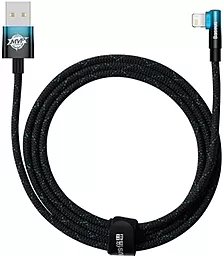 Кабель USB Baseus MVP 2 Elbow-shaped 2.4A 2M Lightning Cable Black/Blue (CAVP000121) - миниатюра 2