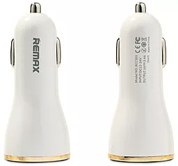 Автомобильное зарядное устройство Remax RCC206 2.4a 2xUSB-A ports car charger White / Gold (RCC206)