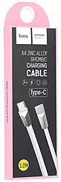USB Кабель Hoco X4 Zinc Alloy USB Type-C Cable 1.2M Black - мініатюра 5