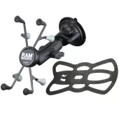 Автотримач  RAM Mount Twist Lock Suction Cup Mount with Universal X-Grip® II Holder for Small Tablets (RAM-B-166-UN8U) - мініатюра 2