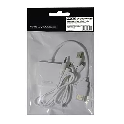 Видео переходник (адаптер) STLab HDMI M - VGA F + Audio 3.5mm - 3.5mm Белый (U-990) - миниатюра 7