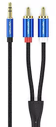 Аудио кабель Vention КAUX mimi Jack 3.5 мм - 2xRCA M/M 1.5 м cable blue (BCPLG) - миниатюра 3