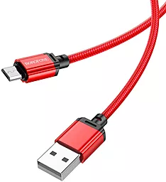 Кабель USB Borofone BX87 Sharp 2.4A micro USB Cable Red - миниатюра 2