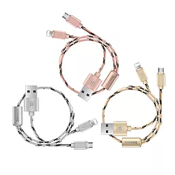 USB Кабель Baseus Portman series Doble Lightning Cable Rose Gold - мініатюра 3