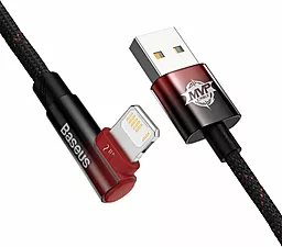 Кабель USB Baseus MVP 2 Elbow-shaped 2.4A Lightning Cable Black/Red (CAVP000020) - миниатюра 3