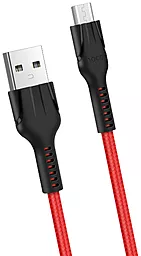 Кабель USB Hoco U31 Benay micro USB Cable Red - миниатюра 2