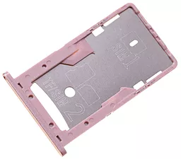 Держатель (лоток) Сим карты Xiaomi Redmi 4A Dual SIM Original  Pink