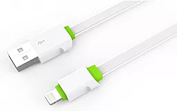 Кабель USB LDNio Lightning flat 2.1A 2 м. White (LS01) - миниатюра 2