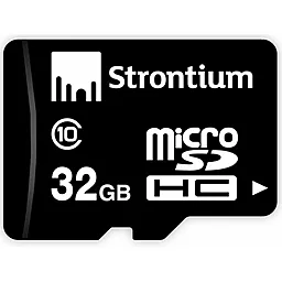 Карта пам'яті Strontium microSDHC 32GB Class 10 + SD-адаптер (SR32GTFC10A) - мініатюра 2