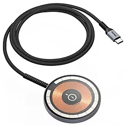 Беспроводное (индукционное) зарядное устройство Momax Q.Mag Magnetic 15w wireless charger black (UD21E) - миниатюра 4