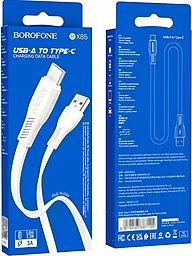Кабель USB Borofone BX85 15W 3A USB Type-C Cable White - миниатюра 3