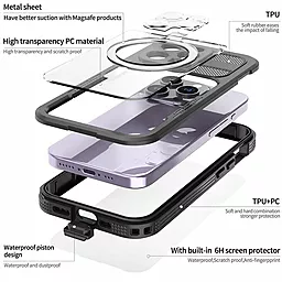 Чохол Shellbox M Waterproof Case with MagSafe для iPhone 14 Pro Max Black - мініатюра 3